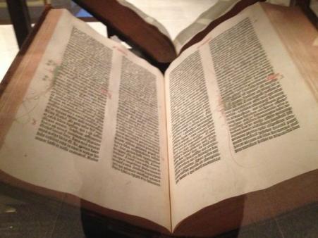 Book with historic biblical text