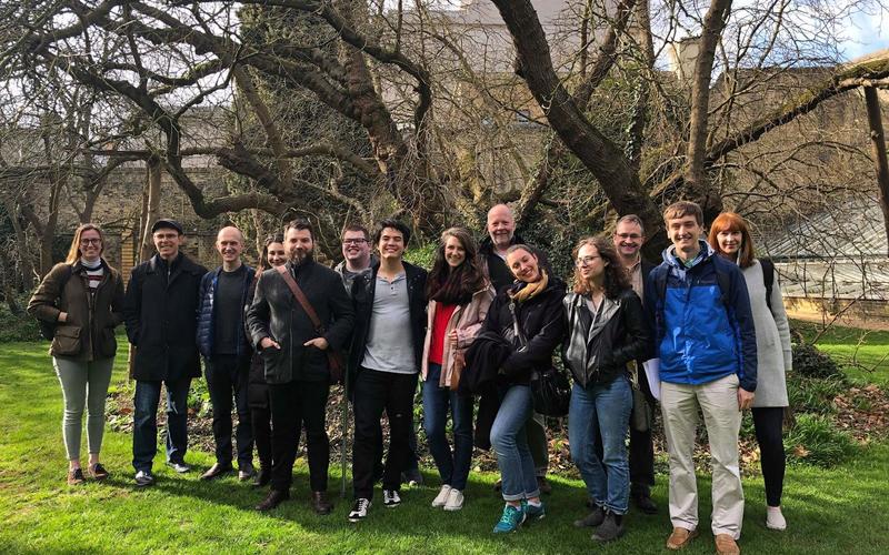 Class Picture in the Garden of Christ College, Cambridge. Photo- Dr. Sophie Read