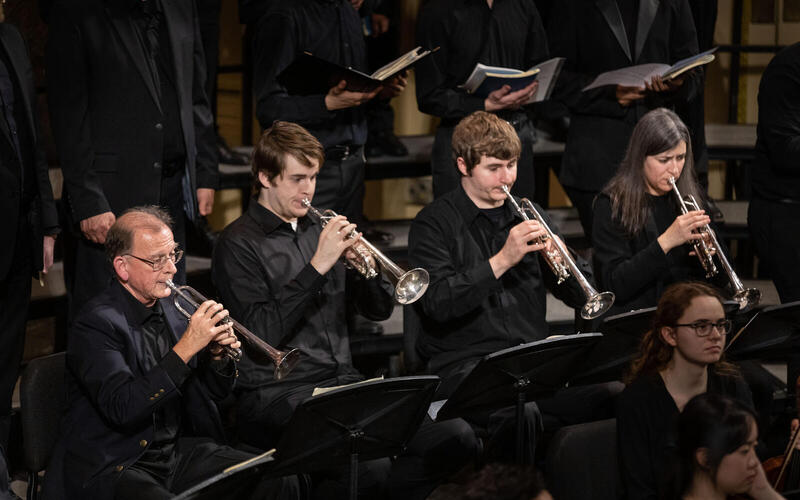 Musical accompanists at the Yale Camerata Advent Concert