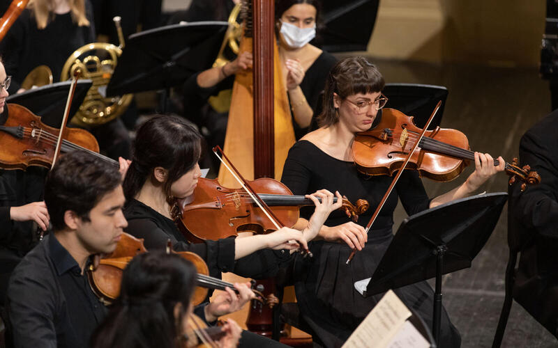 Musical accompanists at the Yale Camerata Advent Concert