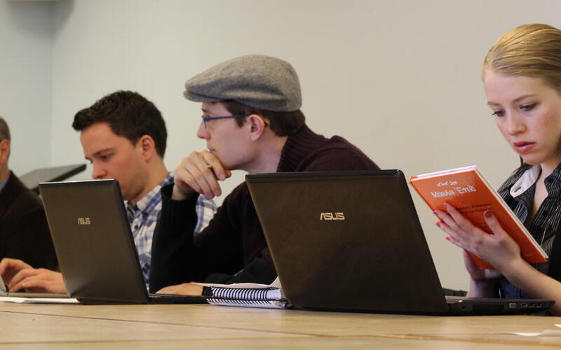 Students at symposium