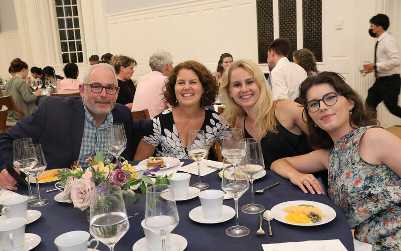 Clare Kemmerer (r) and guests