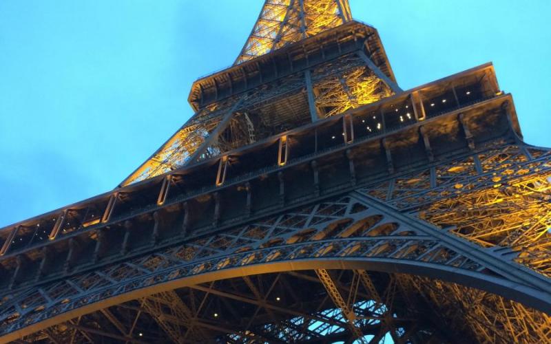 Eiffel Tower, Paris on the last night of Schola Tour