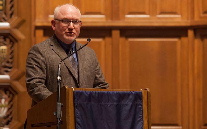 Martin Jean offers a welcome (photo by Tyler Gathro)