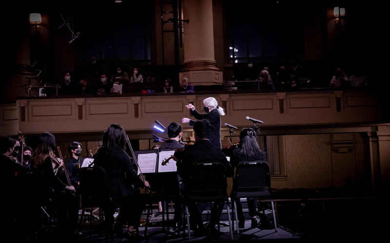 Marguerite L. Brooks conducting