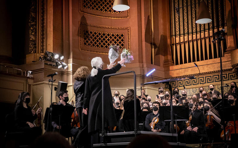 Marguerite L. Brooks conducting