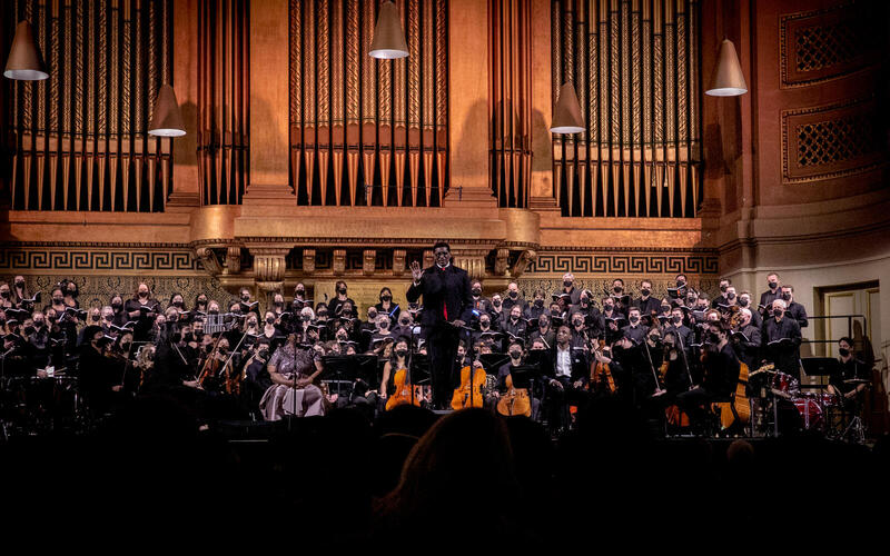 Orchestra playing