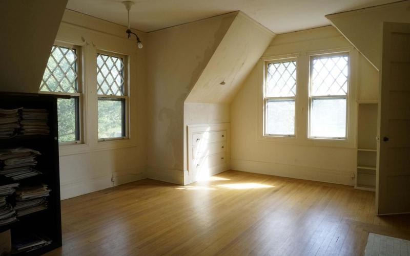 Light coming through one of the offices with windows