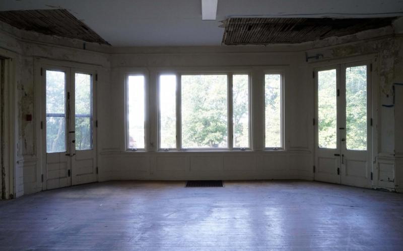 View of the sun coming through the rotunda windows