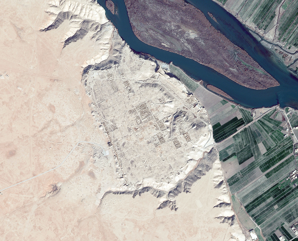 Satellite View of Dura-Europos on February 14, 2011