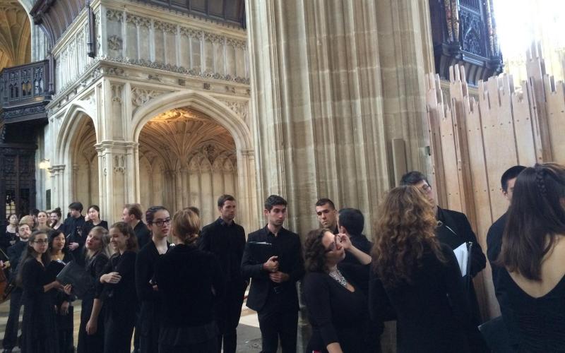 Schola members line up for their concert at St. George's Chapel, Windsor