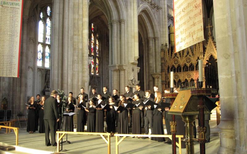 Schola's first concert, at Winchester Cathedral