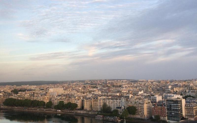 Sunrise in Paris on the last morning of Schola Tour