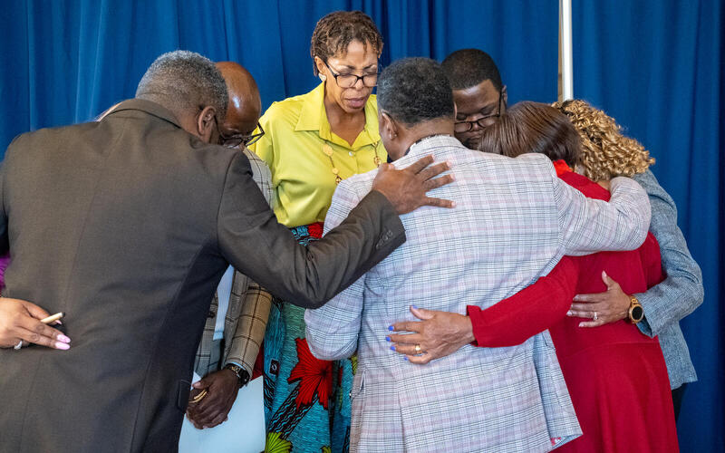 Group in prayer