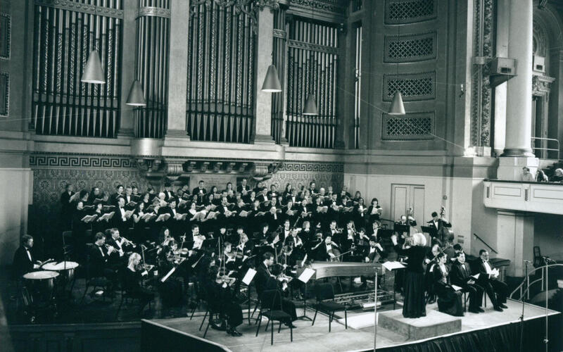 Camerata performs Haydn’s Creation in Woolsey Hall, circa 1990