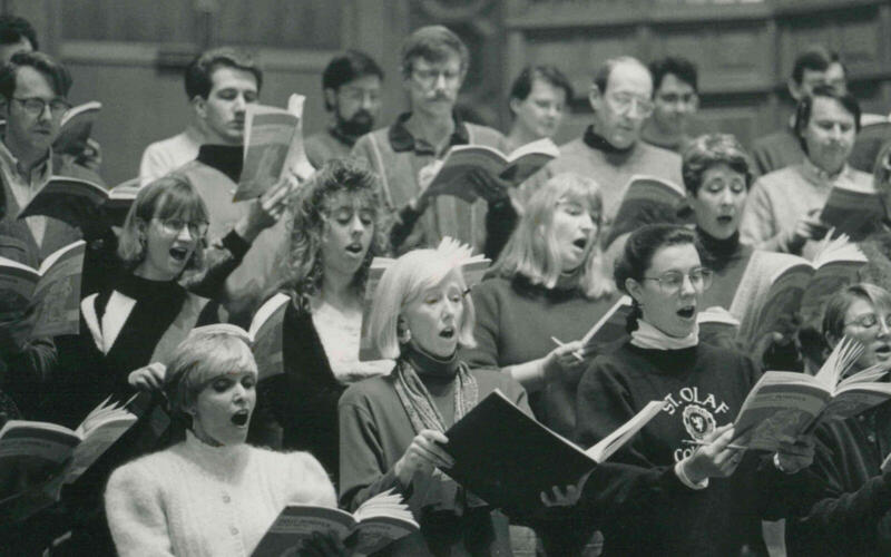 Camerata rehearses Handel’s Dixit Dominus in Battell Chapel with David Willcocks