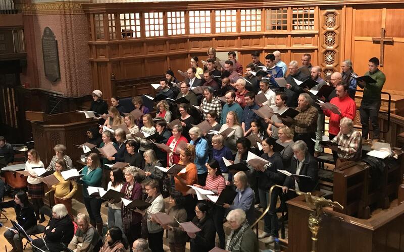 Yale Camerata rehearses for its annual Advent concert