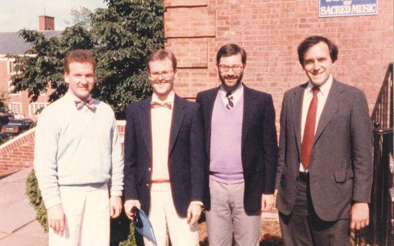 Thomas Murray with students in 1986