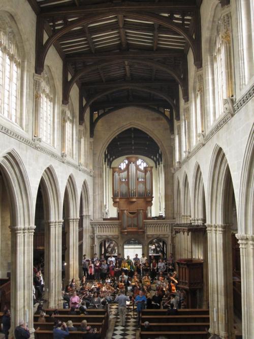 Rehearsing in the University Church of St. Mary the Virgin, Oxford