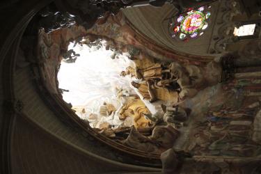 The incredible skylight in the Toledo cathedral above the side chapel where the Mozarabic Rite takes place daily