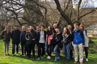 Class Picture in the Garden of Christ College, Cambridge. Photo- Dr. Sophie Read