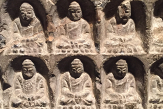 Detail from the "Thousand Buddhist Stele," Northern Zhou, C.E. 557-581, Shanghai Museum