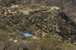 Winding mountain path up to the meditation caves