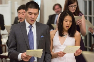 Students singing