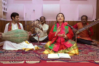 Dyuti Chakraborty and Rahul Krishna Bharadwaj performing