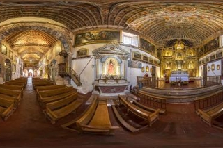 Interior panorama of the Church of Huaro, Peru