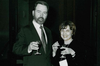 Two ISM directors: John Cook with Margot Fassler, who would succeed him as the director of the ISM, in an undated photo from the late 1980s