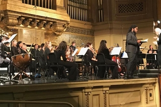 Orchestra playing