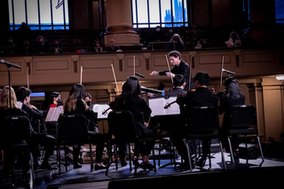 Orchestra playing