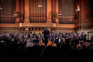 Orchestra playing