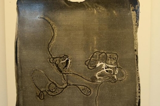 Natalija Mijatovic, "Weave," 2014, acrylic, graphite and conté on wood, 30” x 24”