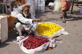 Selling his wares