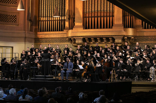 Full Camerata Choir performing