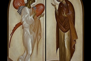 Annunciation, 2009. Egg tempera on wood