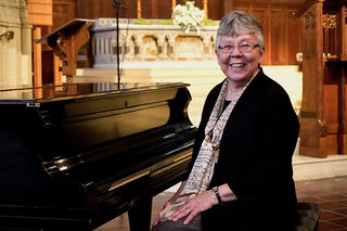 Dr. Judith Marie Kubicki at the piano