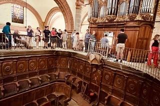 ISM students and faculty trying out the organ at the Oaxaca Cathedral