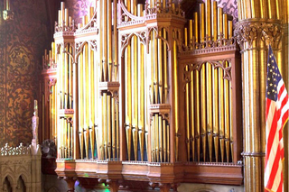 The organ at Trinity on the Green Church by Len Levasseur