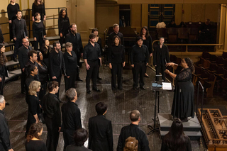 Felicia Barber and Camerata in semicircle