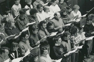 Yale Camerata rehearses in Battell Chapel, circa 1990