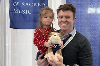 Colin Britt '10 and daughter Mia