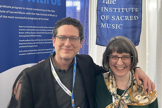 Dr. Jeffrey Douma, the The Marshall Bartholomew Professor in the Practice of Choral Music at the ISM and Yale School of Music, and Loraine Enlow, admissions manager