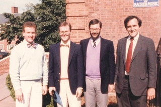 Thomas Murray with students in 1986