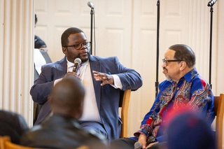 Professor Braxton Shelley (left) and Richard Smallwood.