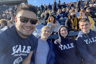 Yale students at game