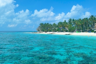 Atoll surrounded by ocean
