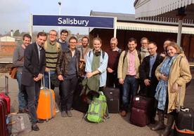 The merry band of pilgrims at Salisbury station